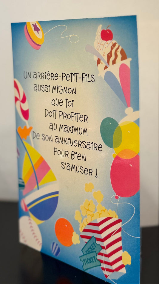 Bon Anniversaire Card