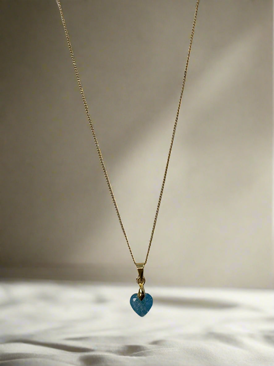 Blue Crystal Heart Pendant