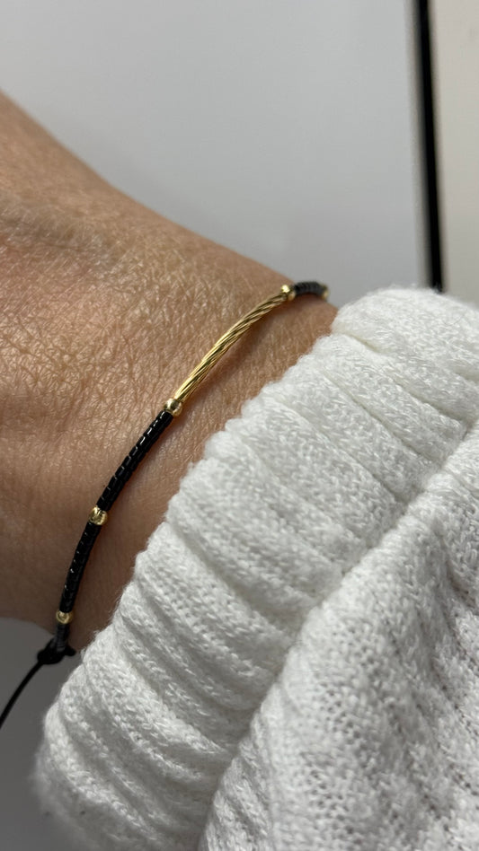 Black and Gold Bracelet