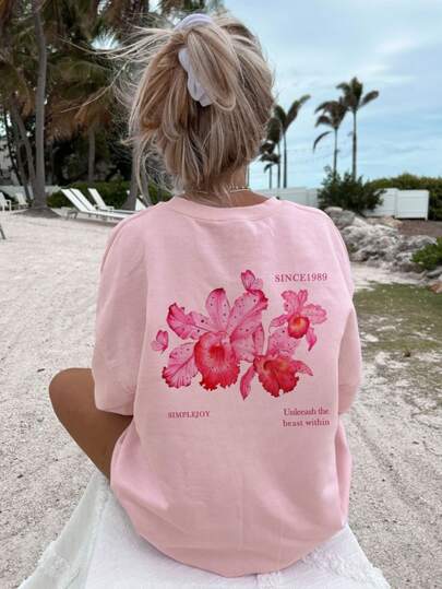 Pink One-size Beachy T-shirt